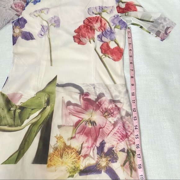 GANNI Printed Bold Floral Mesh Maxi Dress - Picture 12 of 14